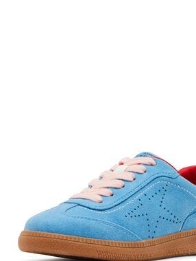 Steve Madden Girls' J-Quad Suede Star Perforated Lace Up Sneakers  Sz 13